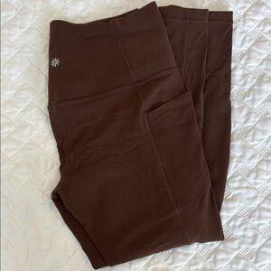 Athleta Brown salutation stash 7/8 Leggings